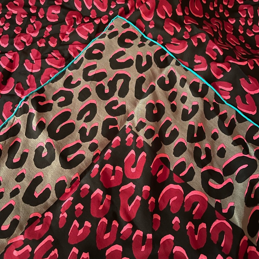 Louis Vuitton silk leopard print shawl